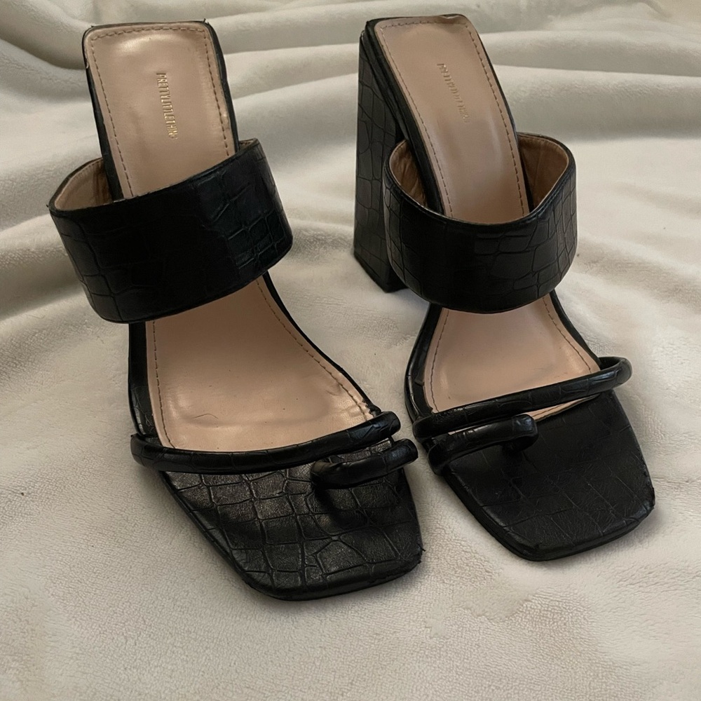 Size 7 Black mule heels